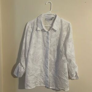 Jaclyn smith women’s xl white blouse